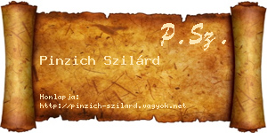 Pinzich Szilárd névjegykártya